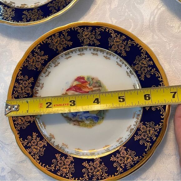 Dessert or salad plates, cobalt, 11 pieces. Selling as a set. - Picture 3 of 5